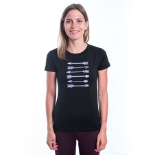 Dámské triko kr.rukáv SENSOR MERINO ACTIVE ARROWS černá 