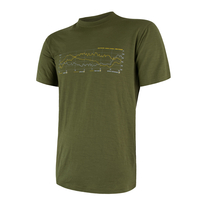 Pánské triko kr.rukáv SENSOR MERINO ACTIVE TRACK safari green 