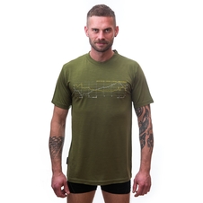 Pánské triko kr.rukáv SENSOR MERINO ACTIVE TRACK safari green 