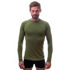 Pánské triko dl.rukáv SENSOR MERINO DF safari green 