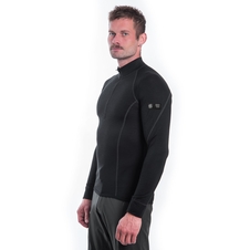 Pánské triko dl.rukáv stoják zip SENSOR MERINO ACTIVE černá 