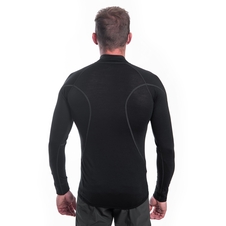 Pánské triko dl.rukáv stoják zip SENSOR MERINO ACTIVE černá 