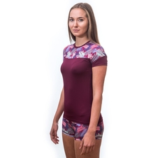 Dámské triko kr.rukáv SENSOR COOLMAX IMPRESS lilla/feather 