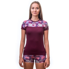 Dámské triko kr.rukáv SENSOR COOLMAX IMPRESS lilla/feather 