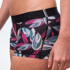 Dámské kalhotky s nohavičkou SENSOR COOLMAX IMPRESS černá/leaves 