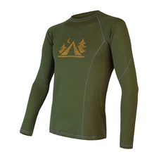 Pánské triko dl.rukáv SENSOR MERINO DF CAMP safari green 