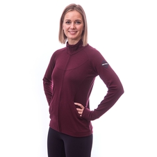 Dámská mikina celozip SENSOR MERINO UPPER port red 