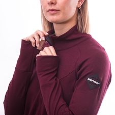 Dámská mikina celozip SENSOR MERINO UPPER port red 