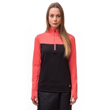 Dámská mikina zip SENSOR COOLMAX THERMO černá/korál 