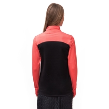 Dámská mikina zip SENSOR COOLMAX THERMO černá/korál 