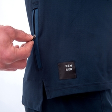 Pánský dres volný kr.rukáv SENSOR HELIUM deep blue/geometry 