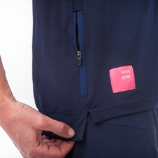 Dámský dres volný kr.rukáv SENSOR HELIUM deep blue/leaves 