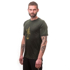 Pánské triko kr.rukáv SENSOR MERINO AIR EARTH olive green 