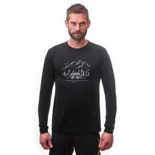 Pánské triko dl.rukáv SENSOR MERINO ACTIVE VAN LIFE černá 