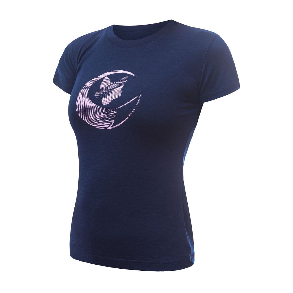Dámské triko kr.rukáv SENSOR MERINO ACTIVE FOX deep blue 