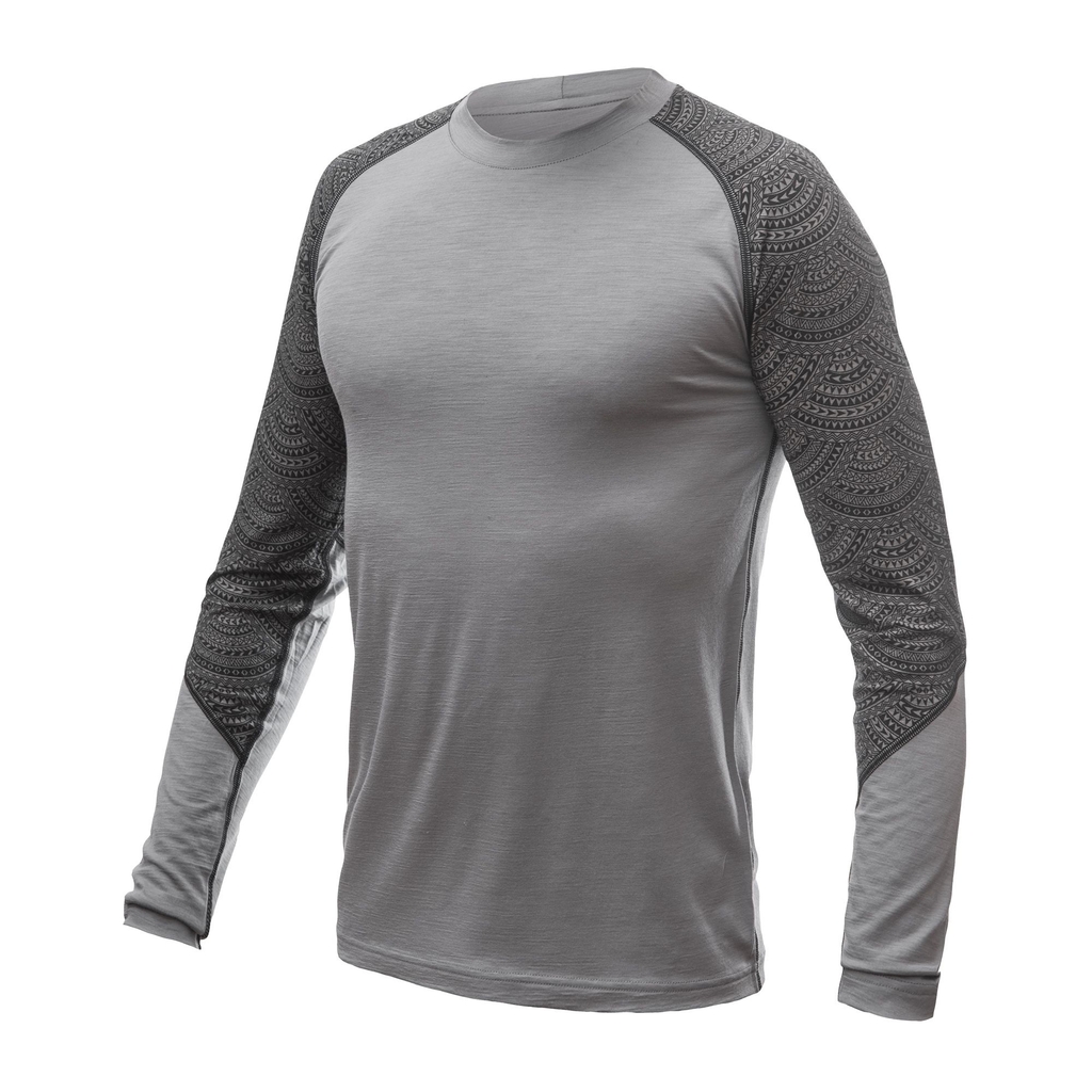 Pánské triko dl.rukáv SENSOR MERINO IMPRESS šedá/maori 
