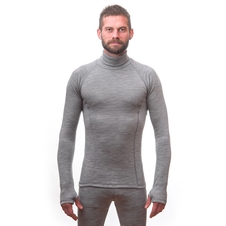 Pánské triko dl.rukáv roll neck SENSOR MERINO BOLD cool gray 