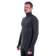 Pánské triko dl.rukáv roll neck SENSOR MERINO BOLD anthracite gray 