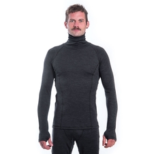 Pánské triko dl.rukáv roll neck SENSOR MERINO BOLD anthracite gray 