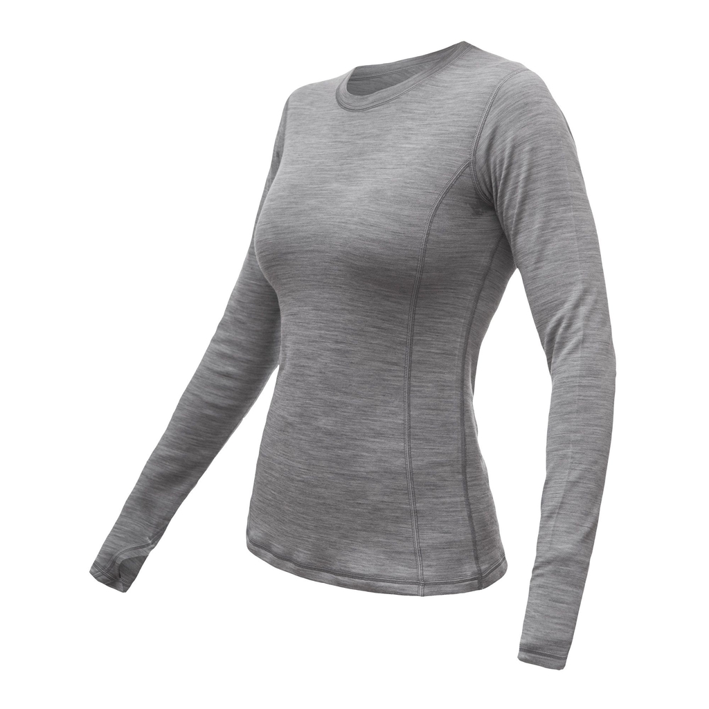 Dámské triko dl.rukáv SENSOR MERINO BOLD cool gray 