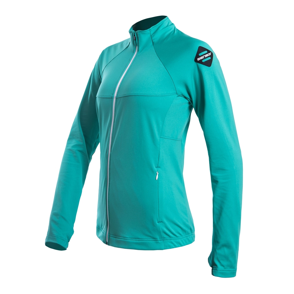 Dámská mikina celozip SENSOR COOLMAX THERMO sea green 