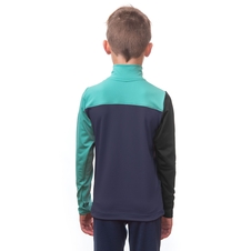 Dětská mikina celozip SENSOR COOLMAX THERMO deep blue/sea green/černá 