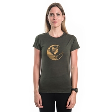 Dámské triko kr.rukáv SENSOR MERINO AIR FOX olive green 