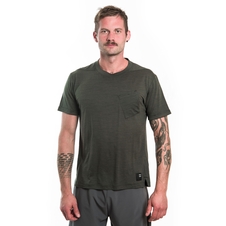 Pánské triko kr.rukáv SENSOR MERINO AIR traveller olive green 
