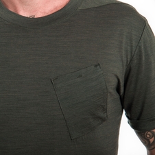 Pánské triko kr.rukáv SENSOR MERINO AIR traveller olive green 