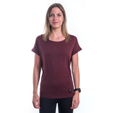 Dámské triko kr.rukáv SENSOR MERINO AIR traveller port red 