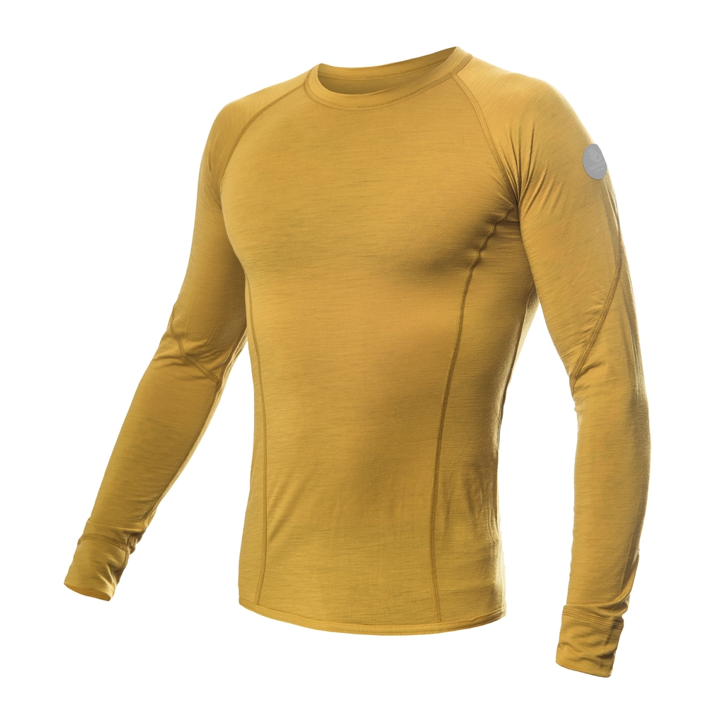 Pánské triko dl.rukáv SENSOR MERINO AIR mustard 