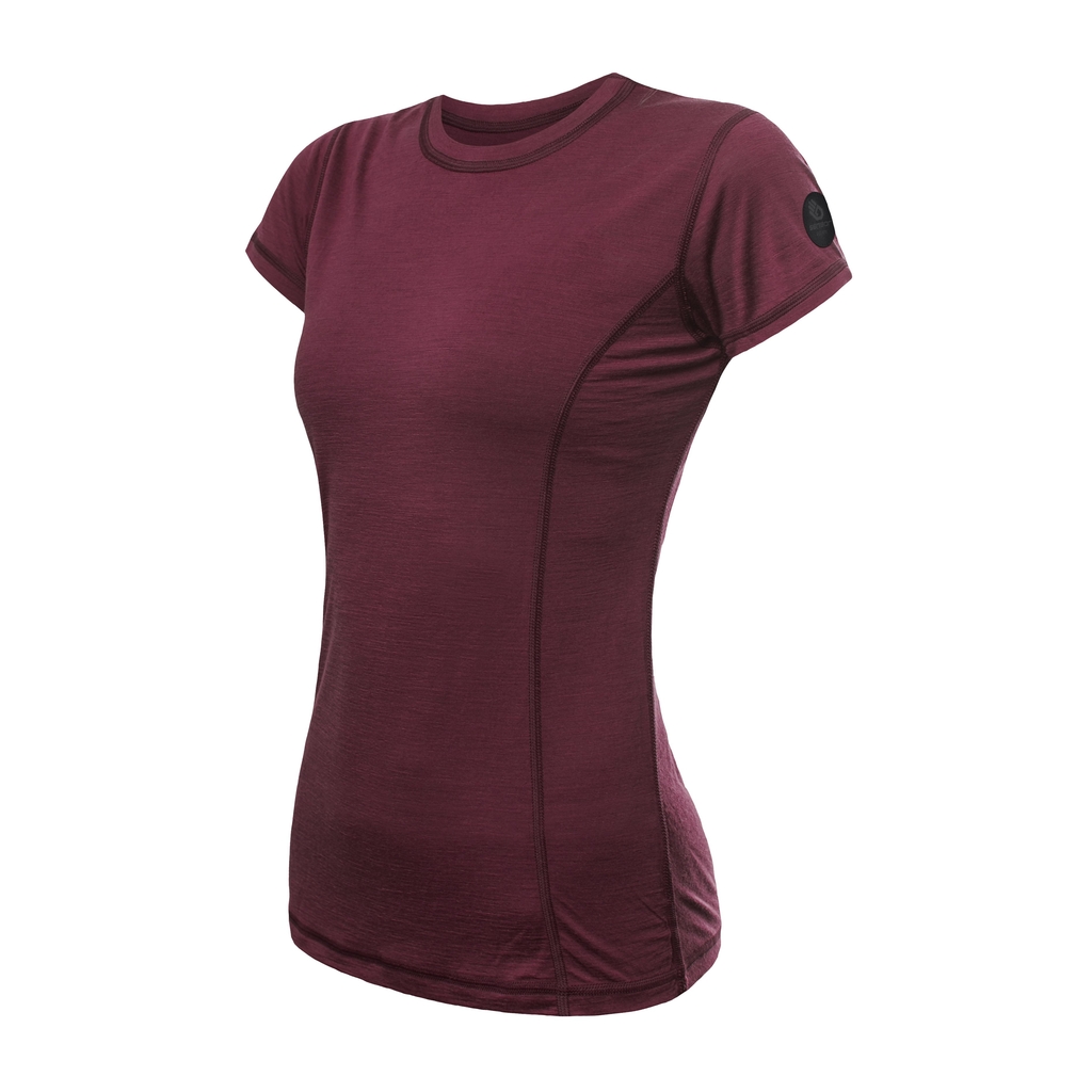 Dámské triko kr.rukáv SENSOR MERINO AIR port red 