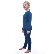 Dětské triko dl.rukáv + spodky SENSOR MERINO AIR SET tm.modrá 