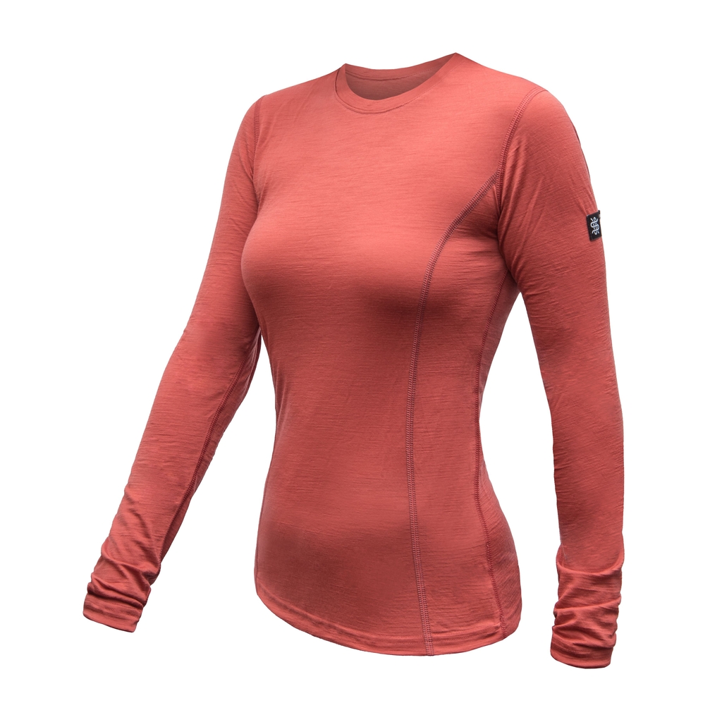 Dámské triko dl.rukáv SENSOR MERINO ACTIVE terracotta 
