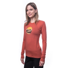 Dámské triko dl.rukáv SENSOR MERINO ACTIVE TRIGLAV terracotta 