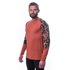 Pánské triko dl.rukáv SENSOR MERINO IMPRESS terracotta/rush 