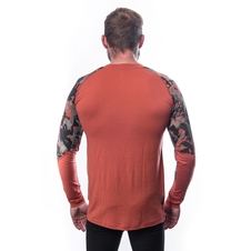 Pánské triko dl.rukáv SENSOR MERINO IMPRESS terracotta/rush 