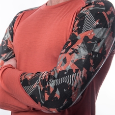 Pánské triko dl.rukáv SENSOR MERINO IMPRESS terracotta/rush 