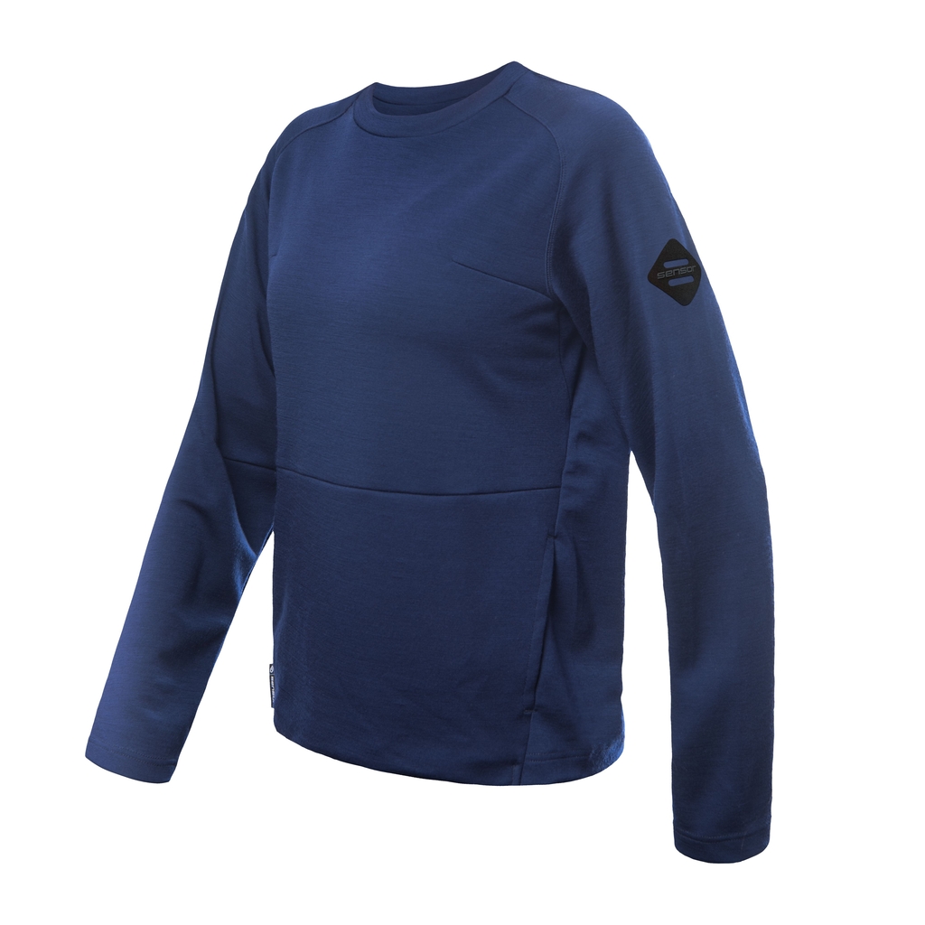 Dámská mikina SENSOR MERINO UPPER traveller deep blue 