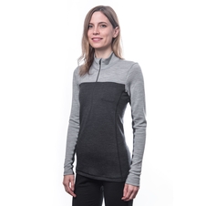 Dámské triko dl.rukáv zip SENSOR MERINO BOLD anthracite/cool gray 