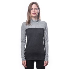 Dámské triko dl.rukáv zip SENSOR MERINO BOLD anthracite/cool gray 