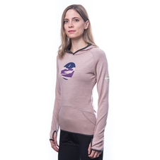 Dámská mikina klokanka SENSOR MERINO UPPER TRIGLAV dusty pink 