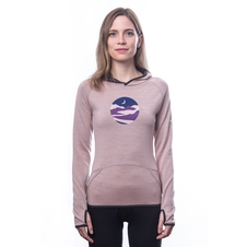 Dámská mikina klokanka SENSOR MERINO UPPER TRIGLAV dusty pink 