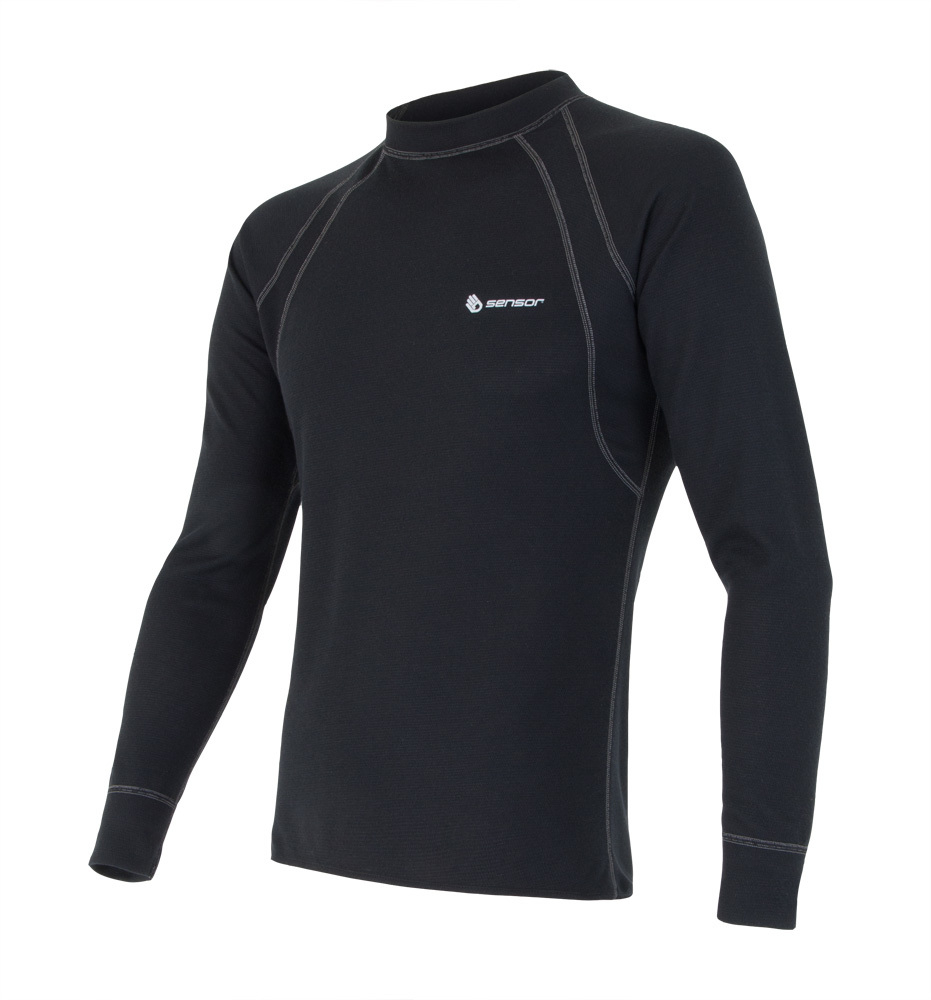 Pánské triko dl.rukáv SENSOR DOUBLE FACE černá 