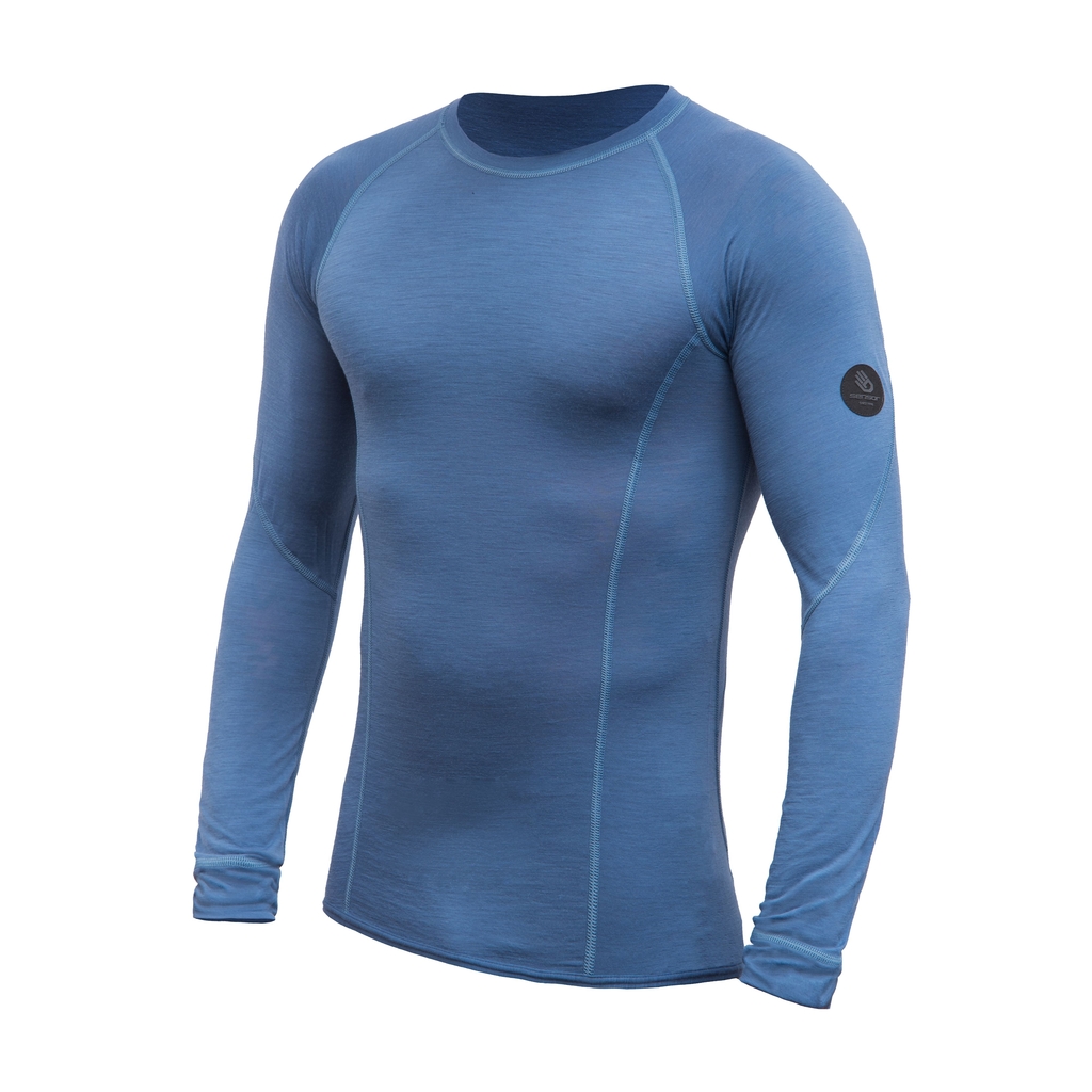 Pánské triko dl.rukáv SENSOR MERINO AIR riviera blue 