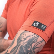 Pánské triko kr.rukáv SENSOR MERINO ACTIVE terracotta 