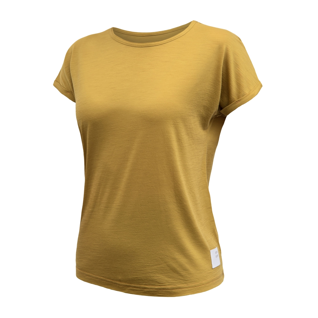 Dámské triko kr.rukáv SENSOR MERINO AIR traveller mustard 