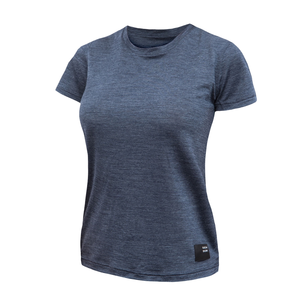 Dámské triko kr.rukáv SENSOR MERINO LITE mottled blue 