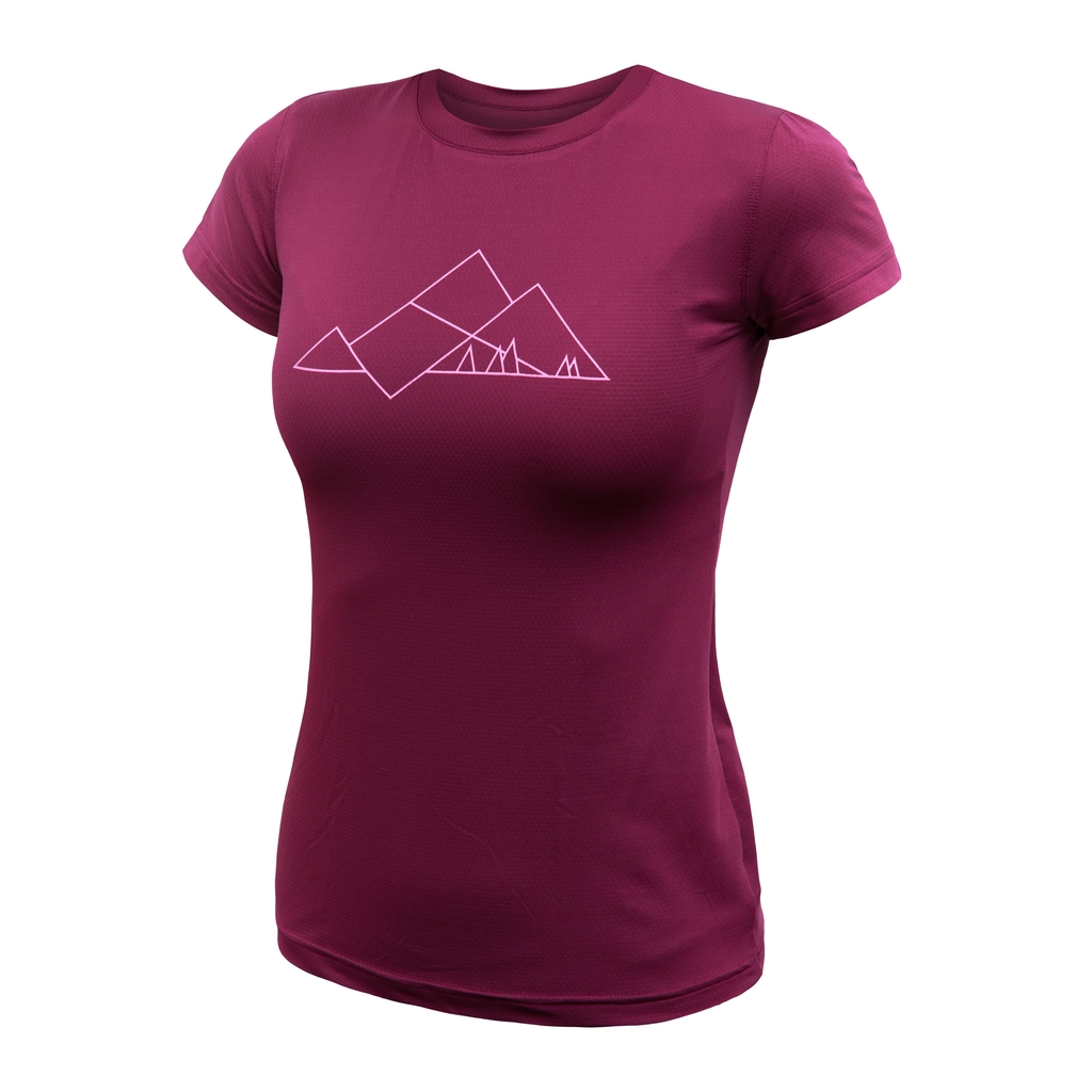 Dámské triko kr.rukáv SENSOR COOLMAX TECH GEO MOUNTAINS lilla 
