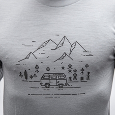 Pánské triko dl.rukáv SENSOR MERINO ACTIVE VAN LIFE šedá 